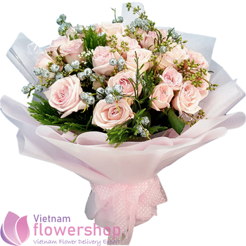 Vietnam pink bouquet free delivery