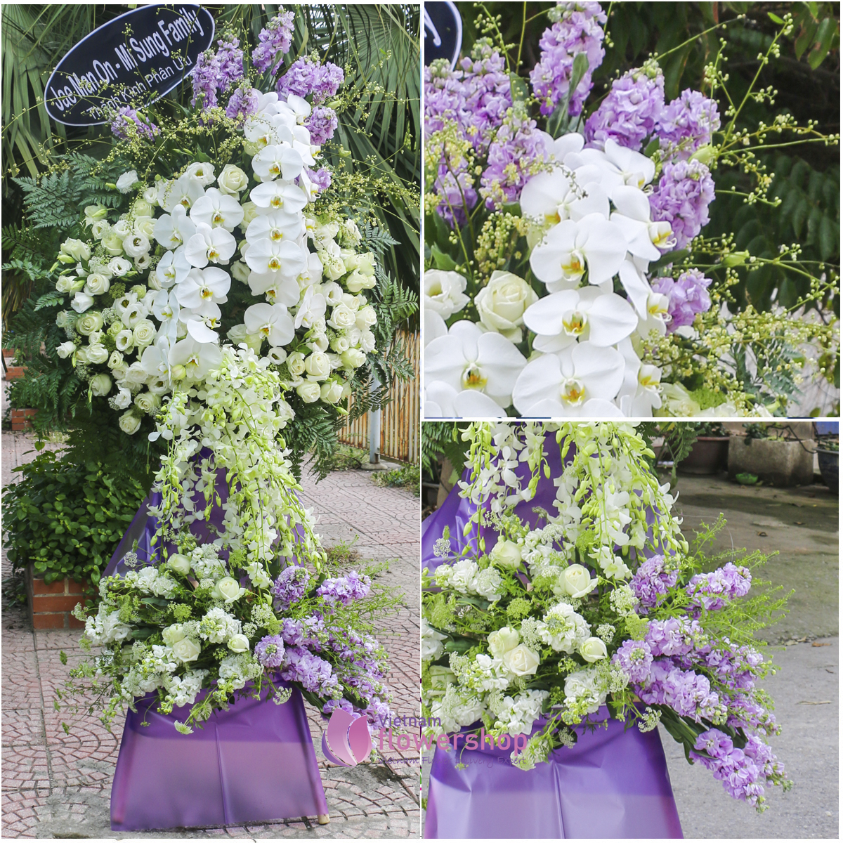 Best condolence funeral flower arrangement Vietnam