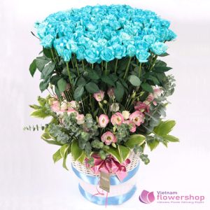 99 blue roses delivery vietnam