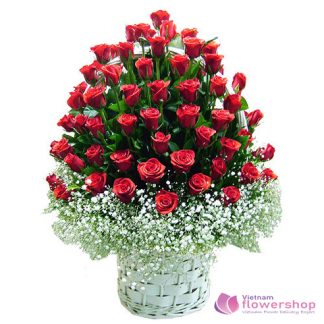 99 red roses arranged same day delivery