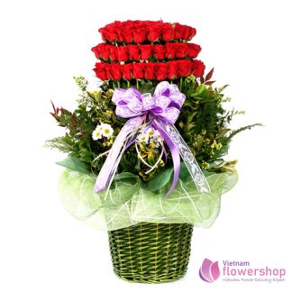 99 red roses special arrangement
