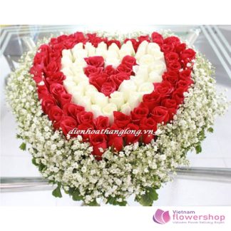 99 roses in heart shape free shipping Hanoi