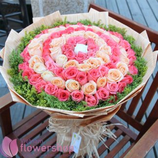 99 roses mixed delivery to Vietnam