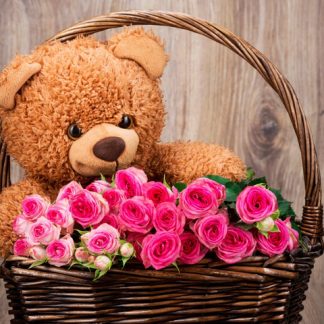 Combo Bears And Pink Roses in Vietnamflowershop
