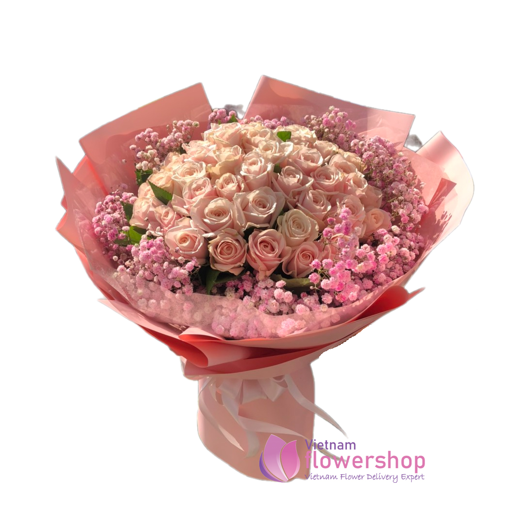 Beautiful pink rose bouquet