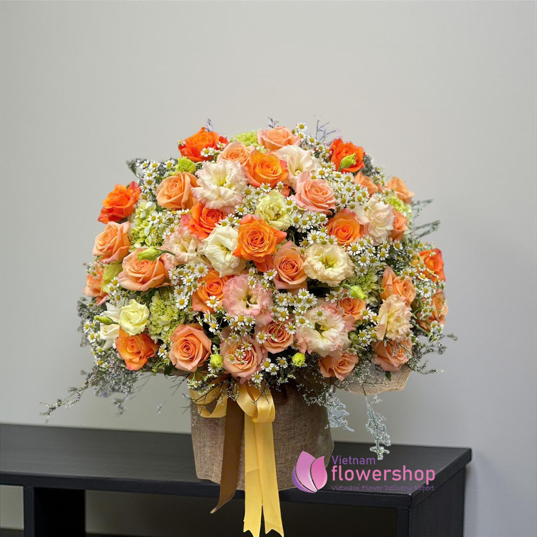 Birthday flowers basket in Vietnam