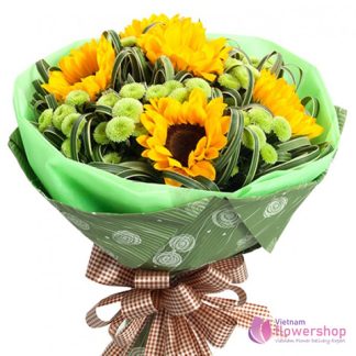 Bouquet of sunflowers mixed calimero