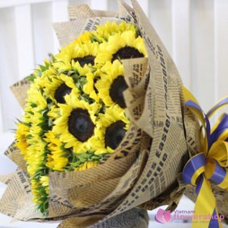 Cheerfully sunflowers delivery in Vietnam