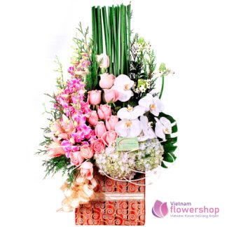 Flowers basket delivery free Ba Dinh District Hanoi