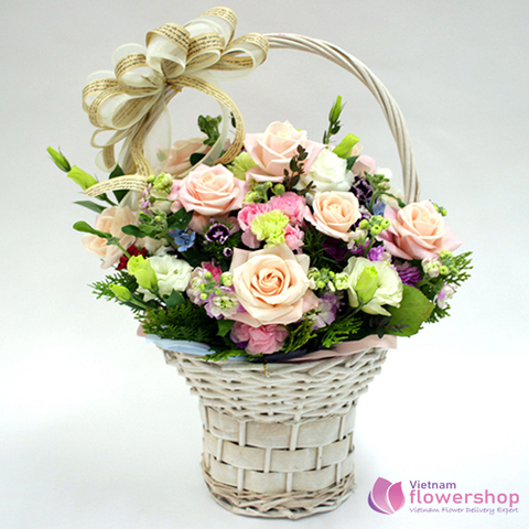 Love flower arrangement in Vietnam