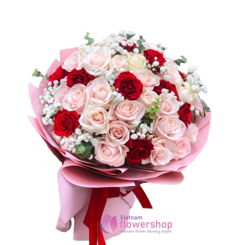 Love flower bouquet in Vietnam Flower Shop