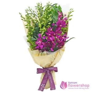 Orchid flowers bouquet delivery Hai Ba Trung District