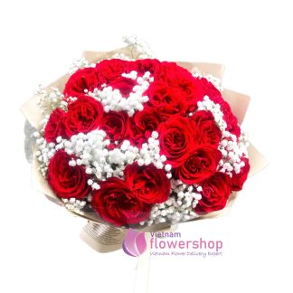 Online romantic love flowers in Hanoi city