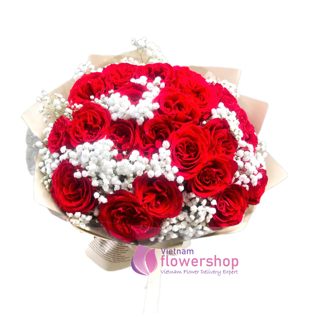 Romantic love flowers in Hanoi City