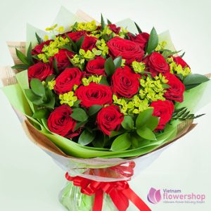 Send red rose bouquet to my loves