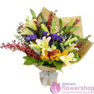 Vietnam bouquet beautiful mixed flower