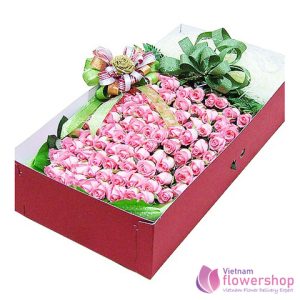 Vietnam Box of 99 pink roses beautiful