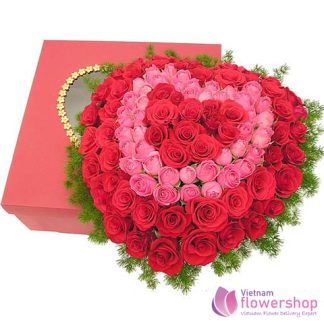 Vietnam flower box beautiful delivery same day