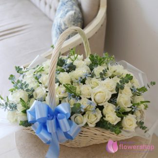 Vietnam Flower Delivery 99 white roses