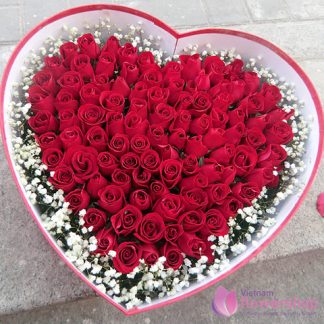 Vietnam Red roses box gift to girlfriend