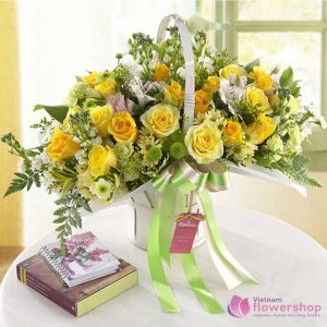 Yellow roses delivery in Vietnam